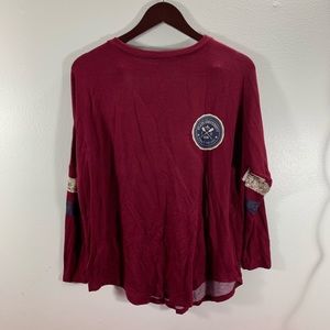 Living Doll Long Sleeve Red Shirt S